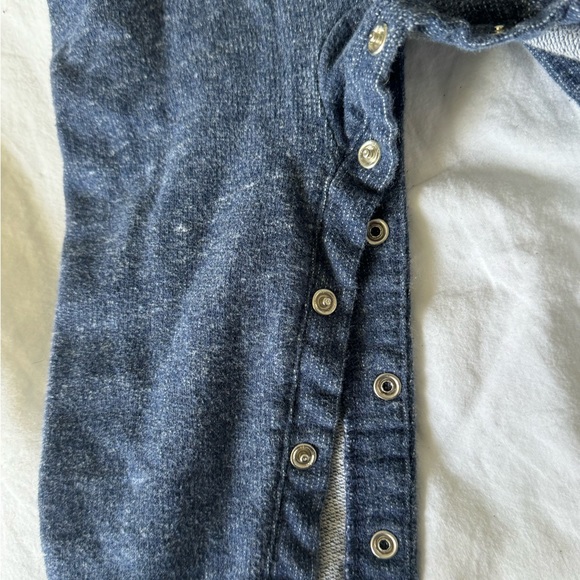 Carters dinosaur hooded, long sleeve onesie, 18 month, blue - Picture 5 of 6